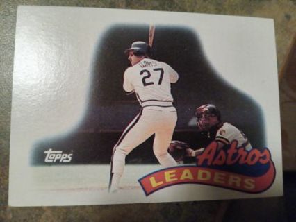 1989 TOPPS HOUSTON ASTROS LEADERS BASEBALL CARD# 579