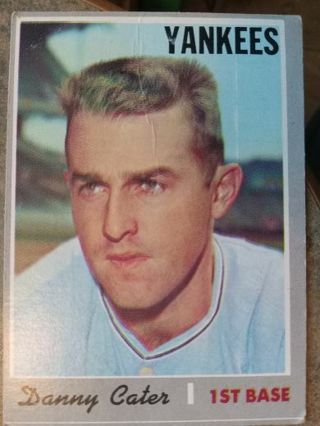 1970 T.C.G. DANNY CATER NEW YORK YANKEES BASEBALL CARD# 437