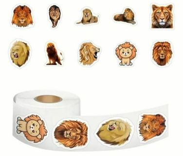 ➡️⭕(10) 1" LION STICKERS!! (SET 2 of 2)⭕WILD ANIMAL BIG CAT