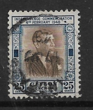 1949 Ceylon Sc303 D.S. Senanayake used