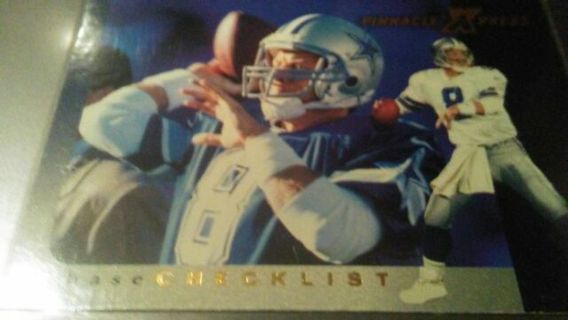 1997 PINNACLE XPRESS CHASE CHECKLIST TROY AIKMAN FOOTBALL CARD#150 HOF FAMER