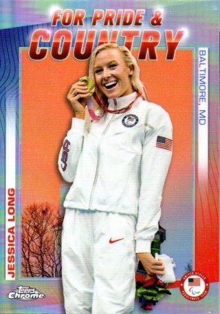 2024 Topps Olympics Chrome Jessica Long Pride & Country