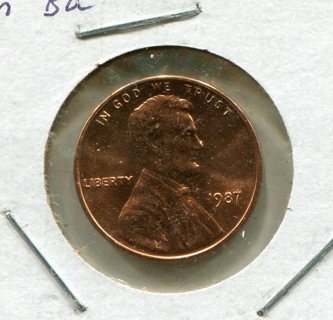 1987 P Lincoln Cent-From Mint Set-B.U.