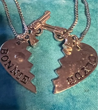 Bonnie & Clyde Necklaces 18” Chains