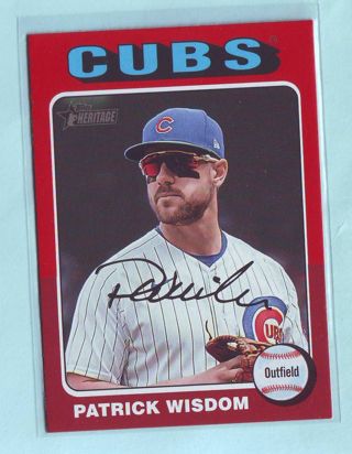 2024 Topps Heritage Patrick Wisdom VARIATION "WHITE BORDER" Baseball Card # 428 Cubs