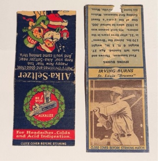 Pair of Vintage 1930’s Matchbook Covers