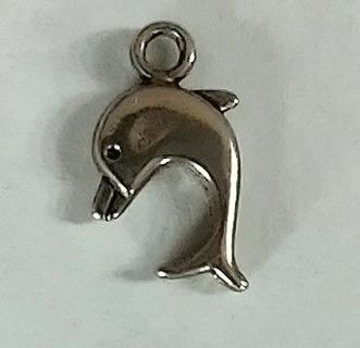 1 new silver tone dolphin charm