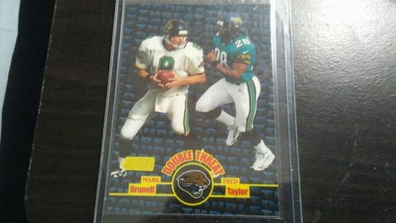 1998 TOPPS STADIUM CLUB DOUBLE THREAT MARK BRUNELL/FRED TAYLOR JAGUARS FOOTBALL CARD#DT6