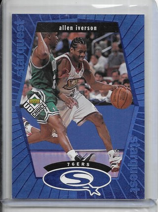 Allen Iverson 1998-99 UD Choice Starquest Blue #SQ20