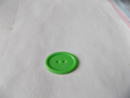 Large 1 1/2 inch green oval button