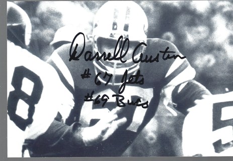 DARRELL AUSTIN NFL JETS TAMPA BAY AUTOGRAPHED 4X6 PHOTO