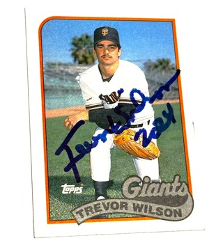 Autographed Trevor Wilson - 1989 Topps #783 - San Francisco Giants Baseball Card