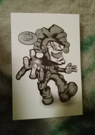 Shiney silver joker temporary tattoo