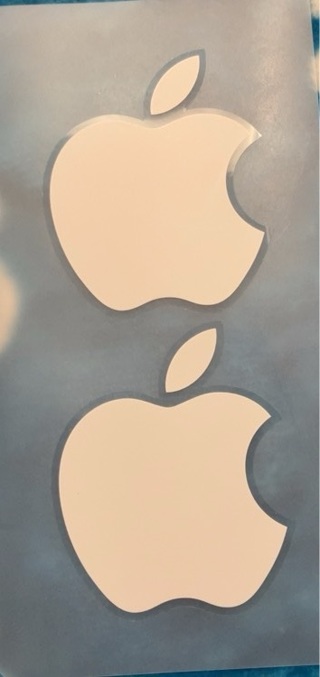 2 Apple Sticker Decals