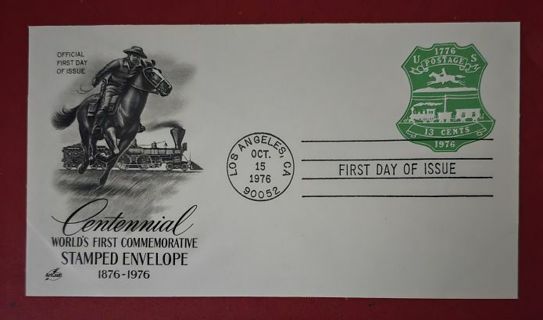 One Embossed Stamp First Day Cover