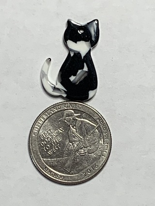 CAT CHARM~#17~MARBLE COLORED~1 CHARM ONLY~FREE SHIPPING!