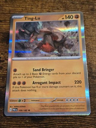 Pokemon Ting Lu holo rare card 109/182