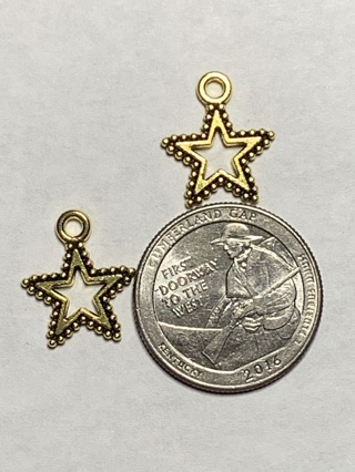 ANTIQUE GOLD CHARMS~#67~SET OF 2~FREE SHIPPING!