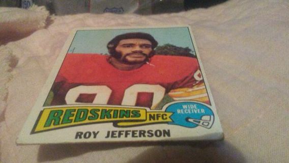 1975 TOPPS ROY JEFFERSON WASHINGTON REDSKINS FOOTBALL CARD# 444