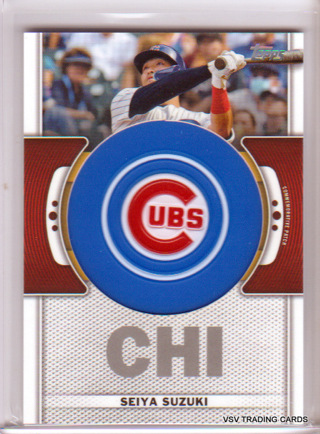 Seiya Suzuki, 2023 Topps Commemorative Team Logo Card #TLPSS, Chicago Cubs, (LBA) 