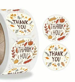 ➡️⭕NEW⭕(4) 1.5" FALL THANK YOU STICKERS!!