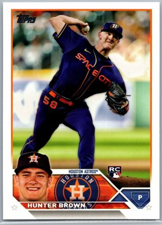 2023 Topps Series 1 Hunter Brown RC Rookie #111 Houston Astros