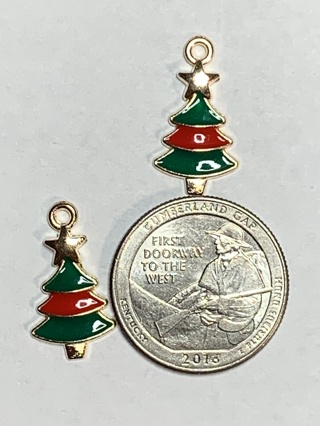 CHRISTMAS CHARMS~#65~SET OF 2 CHARMS~FREE SHIPPING!