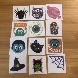  12 Halloween Temporary Tattoos Lot 4