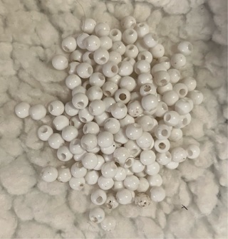 Small White Plastic Beads