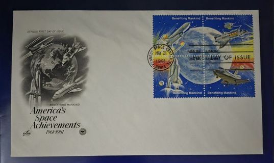 Two US Space First Day Covers