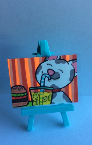 Yum! original drawing aceo