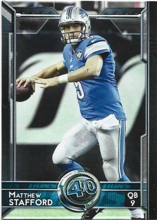 2015 TOPPS MATTHEW STAFFORD CARD