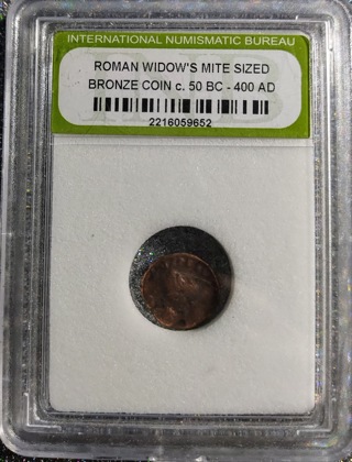 COIN ROMAN WIDOW'S MITE OLD 50 BC TO 400 AD JUST FANTASTIC AND 100% REAL BUY IT NOW.