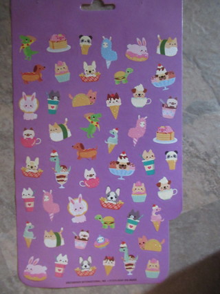 Fun new  "SPARKLY FOOD PETS" stickers.  SUPER Colorful & Decorative.~ So cute!!