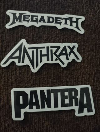 Anthrax Pantera Megadeth band sticker lot for toolbox hard hat Xbox One PS4 laptop