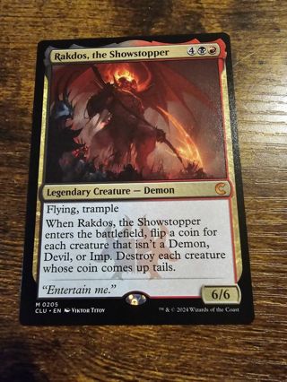 Magic the gathering mtg Rakdos the Showstopper Mythic Rare card Ravnica Clue Edition