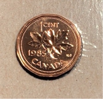 Spectacular 1985 Canadian One Cent Proof Coin