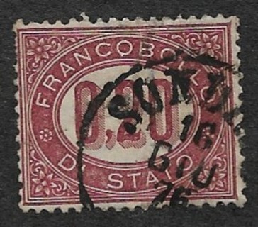 1885 Italy ScO3 20c Official used