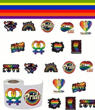 ➡️NEW⭕(10) 1" COLORFUL PRIDE STICKERS!!