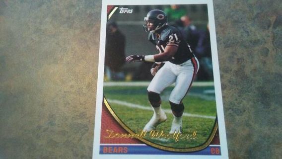 1994 TOPPS DONNELL WOOLFORD CHICAGO BEARS FOOTBALL CARD# 137