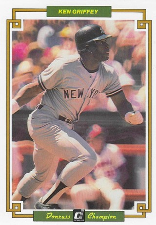 1984 Donruss Ken Griffey, Outfielder New York Yankees Giant Size Baseball Card