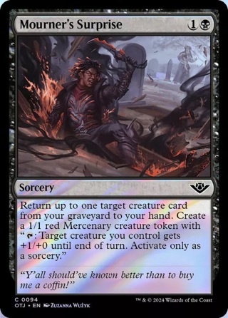 Mourner's Surprise 94 C MTG OTJ NM FOIL