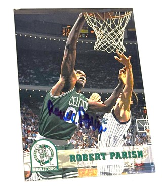 Autographed 1993/94 Skybox NBA Hoops #16 Robert Parish Boston Celtics