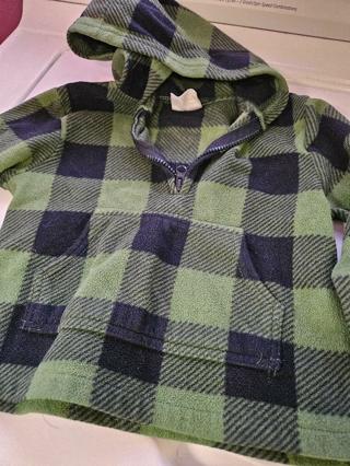 Green plaid hoodie shirt