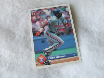 1993 Ivan Calderon Montreal Expos Donruss Card #196