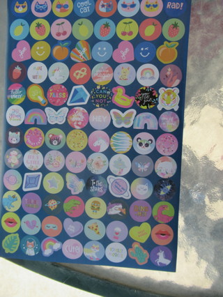 New sheet of Colorful & Cute ASSORTMENT of fun stickers.