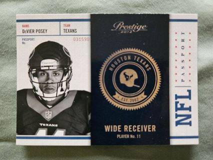 2012 Panini Prestige NFL Passport DeVier Posey