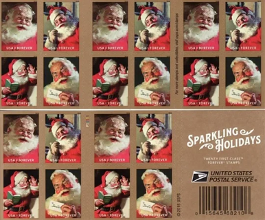 40 Brand New Sparkling Holidays  Forever Stamps