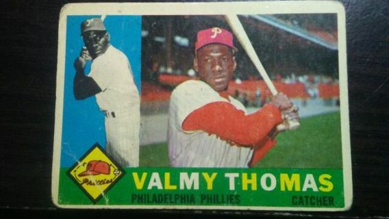1960 TOPPS VALMY THOMAS PHILADELPHIA PHILLIES BASEBALL CARD# 167
