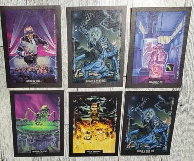 Iron Maiden & Megadeth 1991 Sticker Cards